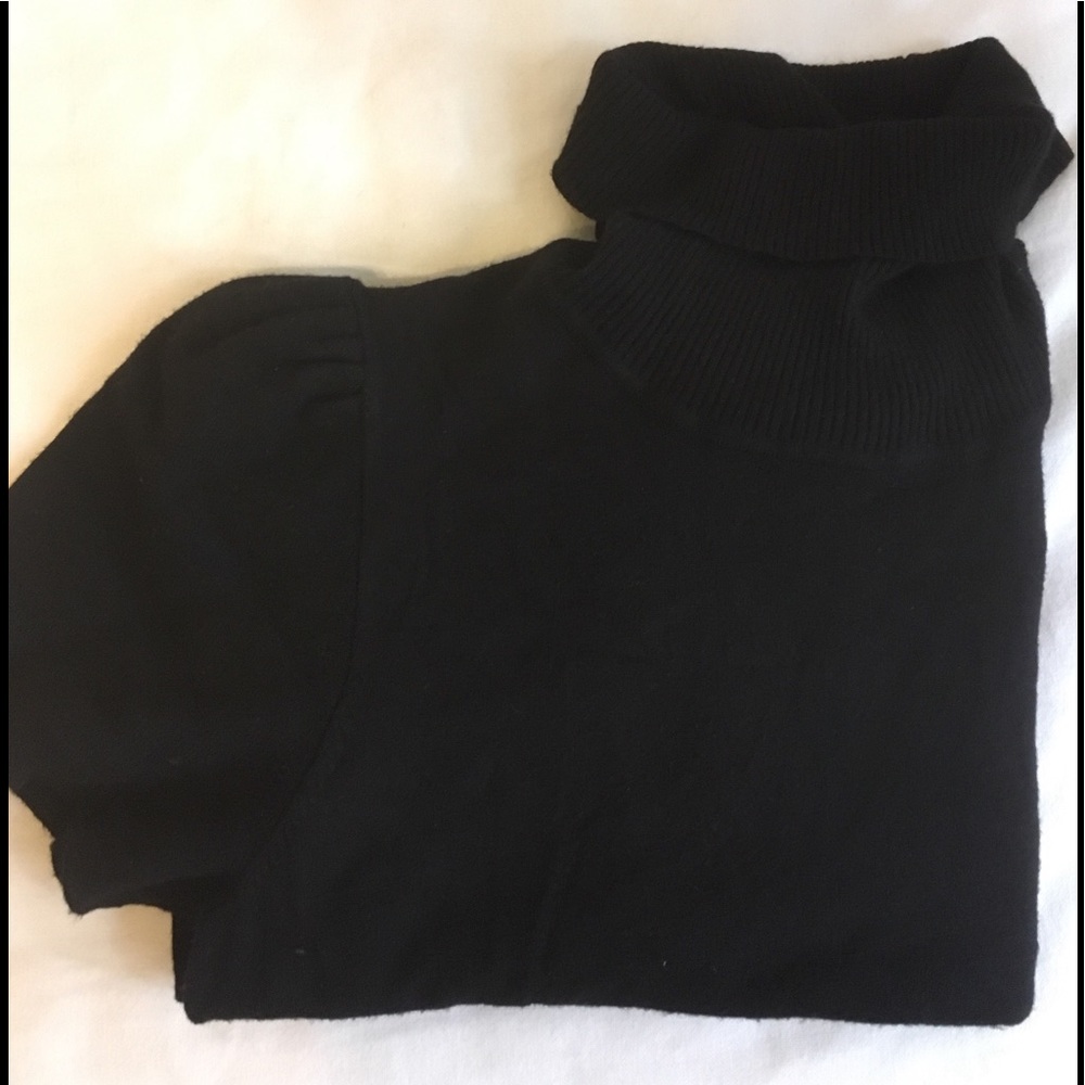 Express short sleeved black turtleneck dress